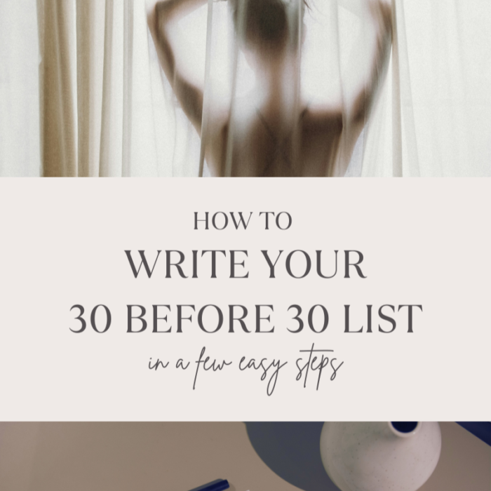 how to write your 30 before 30 list - FI